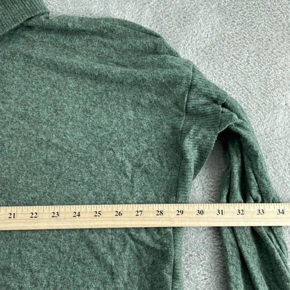 Anthropologie Womens Green Turtleneck Sweater Large Made In USA NWT  2753 - Picture 7 of 9